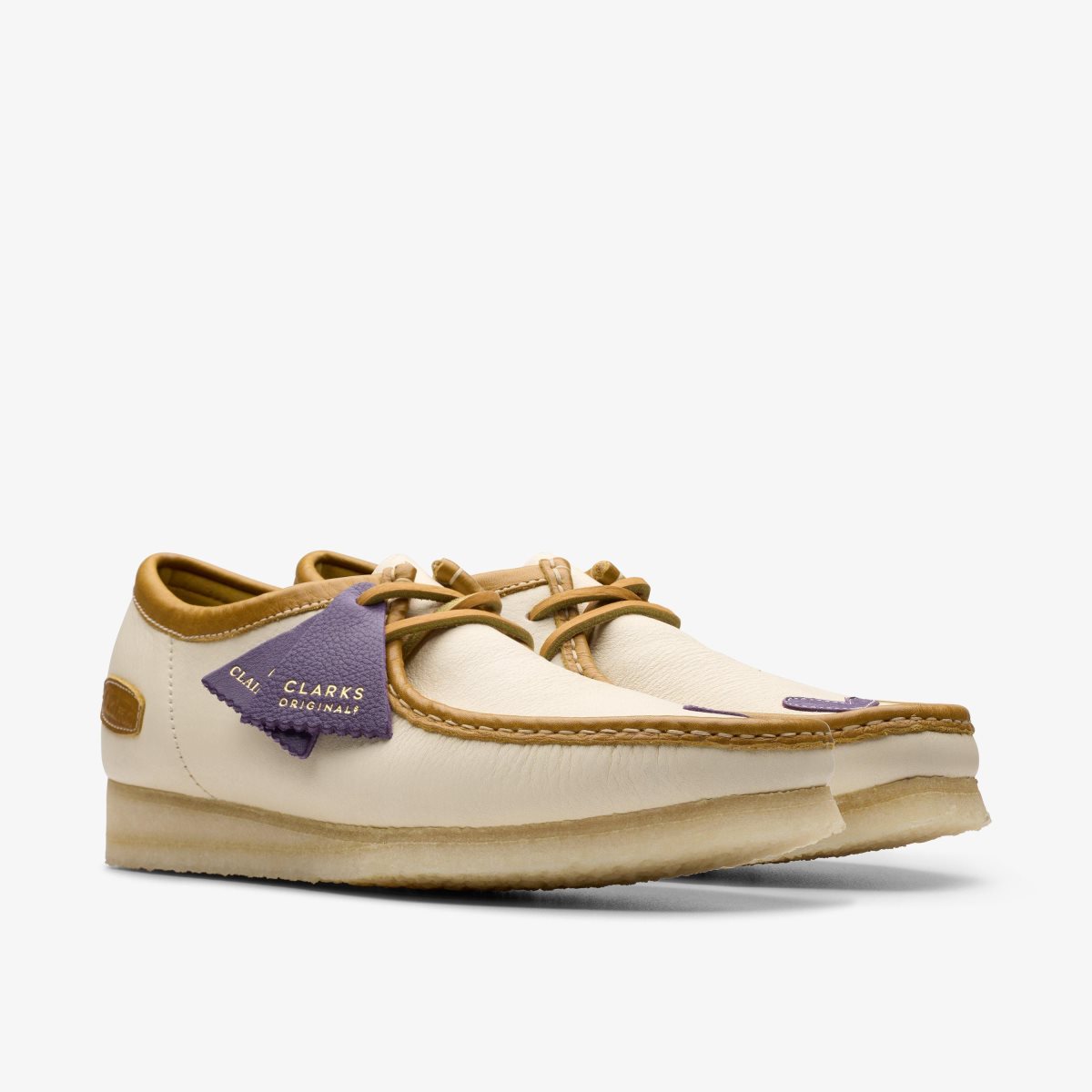 Clarks Wallabee X Claima Off White Combination Wallabees Herre Hvide | WRLOE-3051