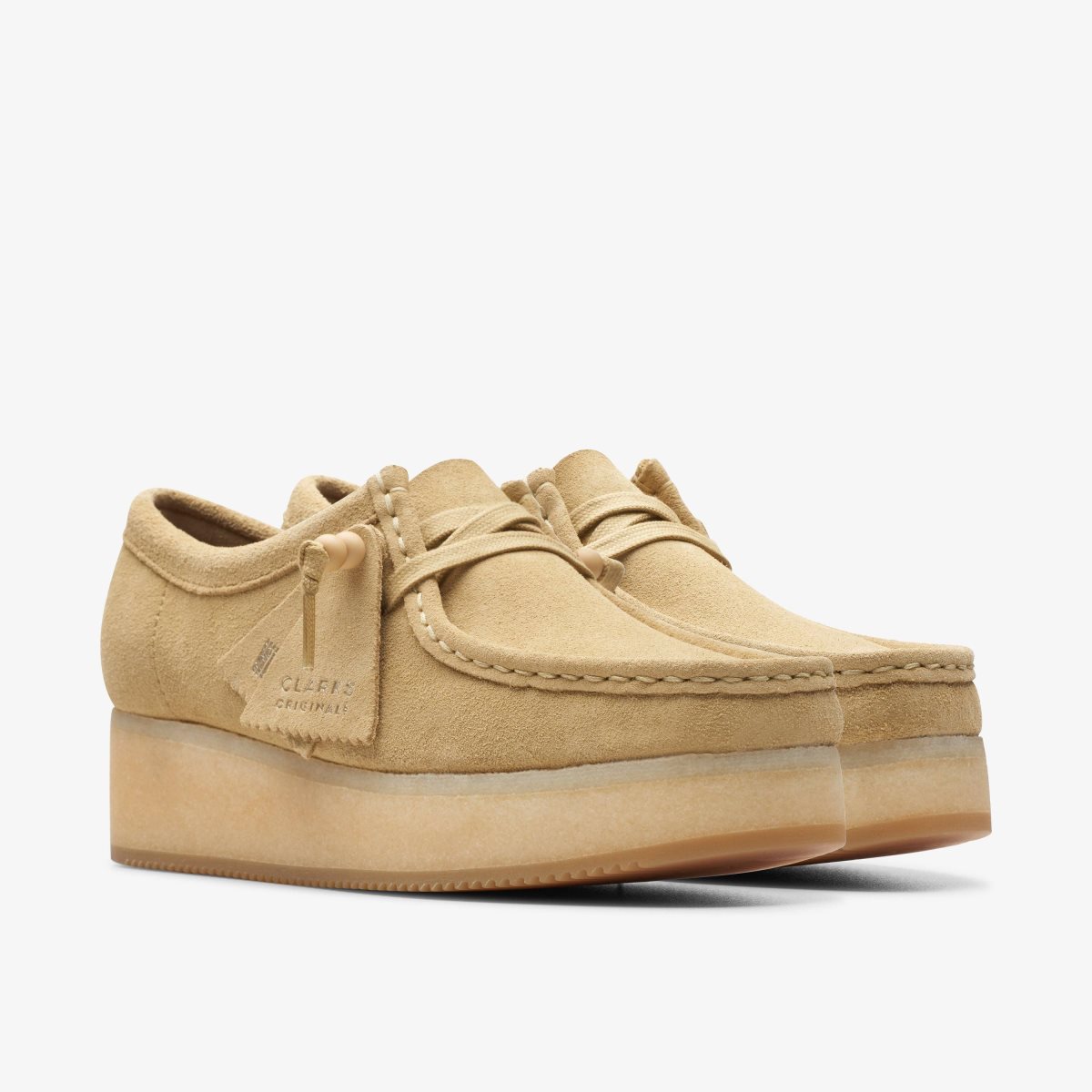 Clarks Wallacraft Bee Maple Suede Platform Sko Dame Maple | HUTAY-8503