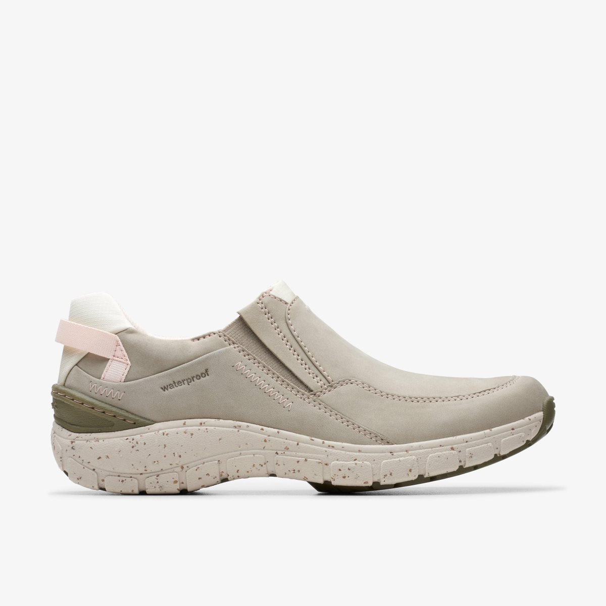 Clarks Wave Plateau Stone Nubuck Slip Ons Dame Grå | ESUNI-5206