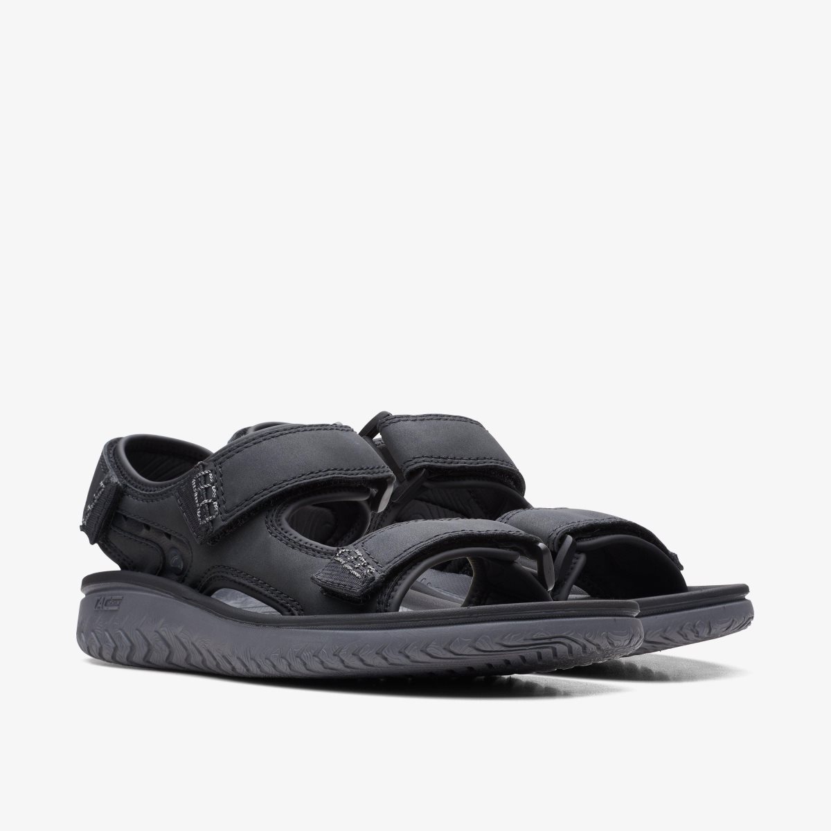 Clarks Wesley Bay Black Sandaler Herre Sort | IODGS-2908