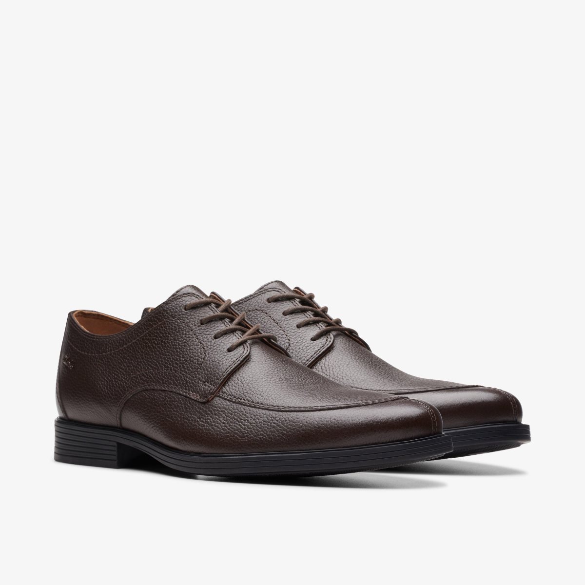 Clarks Whiddon Apron Dark Brown Tumbled Pæne Sko Herre Mørkebrune | KRJVE-3061