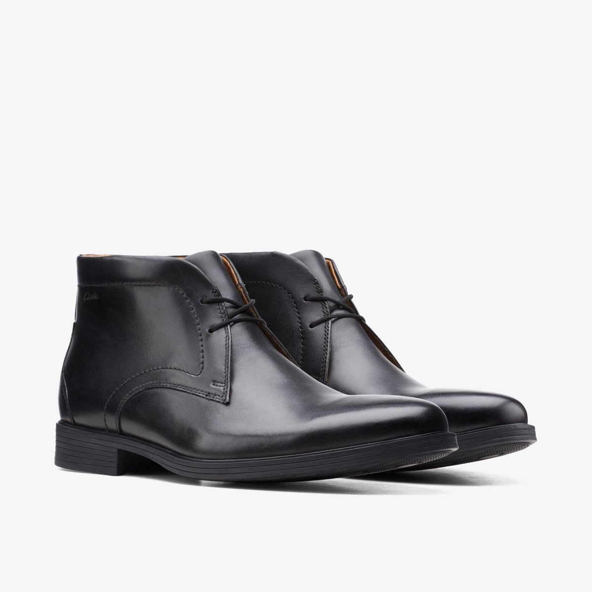 Clarks Whiddon Mid Black Pæne Sko Herre Sort | JAIET-2451