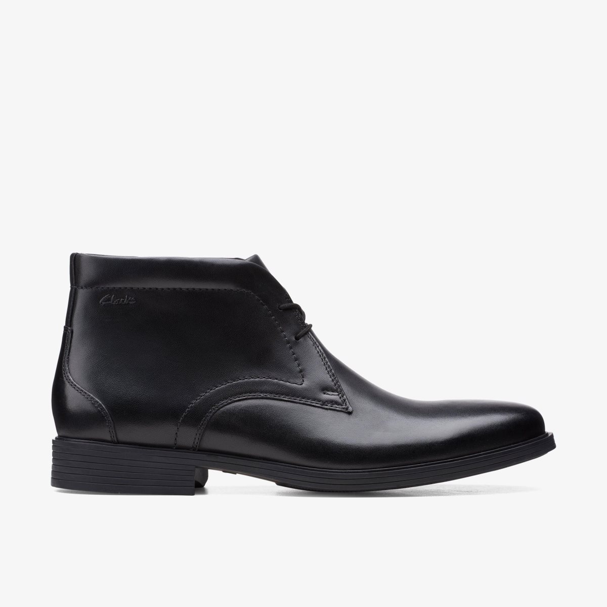 Clarks Whiddon Mid Black Pæne Sko Herre Sort | JAIET-2451