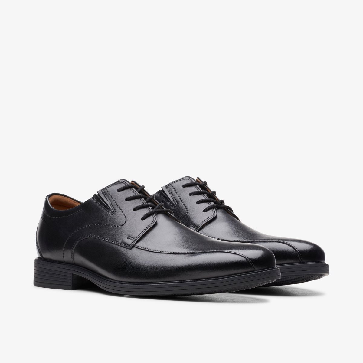 Clarks Whiddon Pace Black Leather Pæne Sko Herre Sort | GVIKL-9468